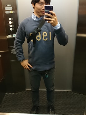 「学校」｜「アイテム（ニットキャップ/ビーニー）」を使った、みやもんさん（メンズ・165cm）の秋コーディネート
