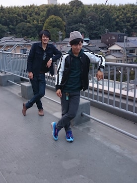 「学校」｜「アイテム（ニットキャップ/ビーニー）」を使った、みやもんさん（メンズ・165cm）の秋コーディネート