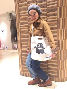 「ボヘミアンズ」｜「アイテム（バッグ）」を使った、小林さん（レディース・155cm）の冬コーディネート