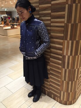「ボヘミアンズ」｜「アイテム（ブルゾン）」を使った、小林さん（レディース・155cm）の冬コーディネート