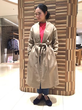 「Minnetonka（ミネトンカ）の【Ri】Minnetonka(ミネトンカ)　キルティモック　スエード (589)（モカシン/デッキシューズ）」を使った、小林さん（レディース・155cm）の冬コーディネート