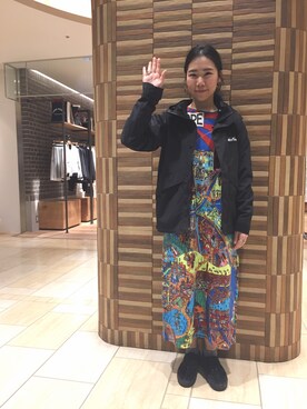 「ボヘミアンズ」｜「アイテム（マウンテンパーカー）」を使った、小林さん（レディース・155cm）の春コーディネート