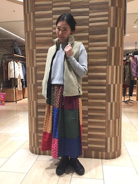 「ボヘミアンズ」｜「アイテム（スウェット）」を使った、小林さん（レディース・155cm）の秋コーディネート