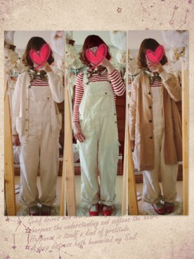 「ehka sopo（エヘカソポ）のアイテム（チェスターコート）」を使った、ma.さん（レディース・161cm）の春コーディネート