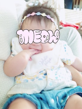 「アイテム（ロンパース）」を使った、24ちゃん⁽˙³˙⁾♥︎さん（キッズ・60cm）の秋コーディネート