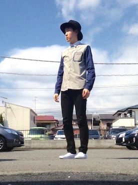 「08sircus（ゼロエイトサーカス）のアイテム（その他）」を使った、S.Mitsuさん（メンズ・178cm）の春コーディネート