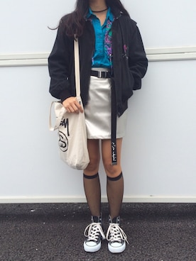 「used mix」｜「アイテム（ブルゾン）」を使った、AKARIさん（レディース・164cm）の秋コーディネート