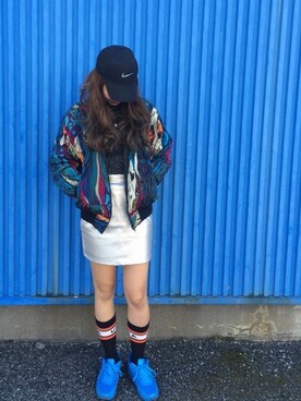 「airmax」｜「アイテム（ブルゾン）」を使った、AKARIさん（レディース・164cm）の春コーディネート