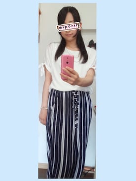 「OLD NAVY（オールドネイビー）のアイテム（つなぎ/オールインワン）」を使った、みぽりんさん（レディース・153cm）の夏コーディネート
