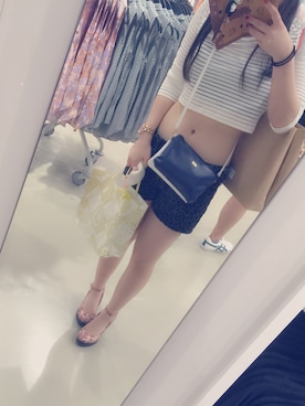 「YEVS（イーブス）のアイテム（シューズ）」を使った、Tsumugi Andoさん（レディース・165cm）の夏コーディネート