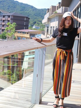 「ILIMA（イリマ）のアイテム（サンダル）」を使った、megumi♡ᵕ̈*さん（レディース・161cm）の秋コーディネート