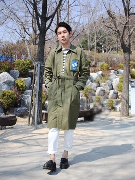 「87mm（87mm）のアイテム（ジャケット/アウター）」を使った、Jay Sonさん（メンズ・181cm）の春コーディネート