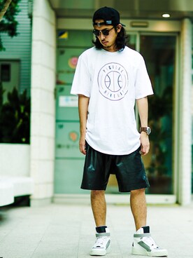 「BLACK SCALE（ブラックスケール）のアイテム（キャップ）」を使った、BFさん（メンズ・175cm）の秋コーディネート