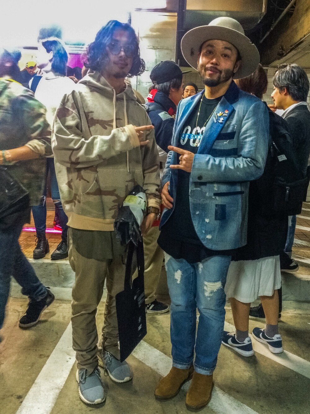 グリーン系のTシャツ/カットソー、その他のその他、その他のその他を着用したメンズの春コーディネートの1枚目の写真