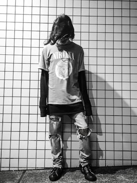 「NIRVANA（ニルヴァーナ）のアイテム（その他）」を使った、BFさん（メンズ・175cm）の春コーディネート