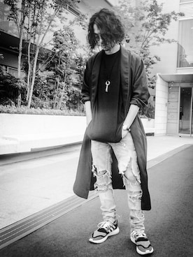 「undecorated MAN（アンデコレイテッドマン）のアイテム（その他アウター）」を使った、BFさん（メンズ・175cm）の春コーディネート