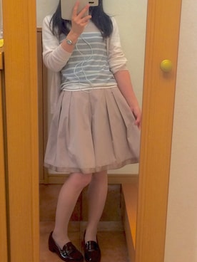 「仕事着」｜「アイテム（アンサンブル）」を使った、ネコさん（レディース・153cm）の春コーディネート