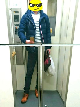 「BEAMS（ビームス）のアイテム（ダウンジャケット/コート）」を使った、いちおちゃん@アラサーさん（メンズ・181cm）の春コーディネート