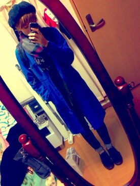 「USED（その他アウター、ブルー系）」を使った、sayumi.さん（レディース・160cm）の春コーディネート