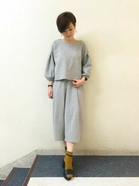 「A part by（アパートバイ）のアイテム（オールインワン・サロペット）」を使った、sumireさん（レディース・157cm）の冬コーディネート