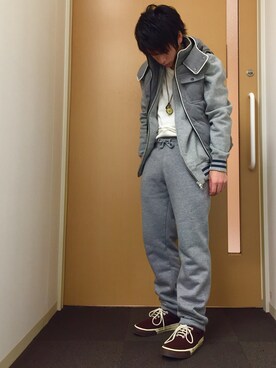 「裏ボア」｜「アイテム（スタジャン）」を使った、すぎやんまさん（メンズ・161cm）の冬コーディネート