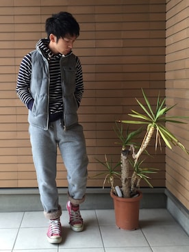「裏ボア」｜「アイテム（ジャケット/アウター）」を使った、すぎやんまさん（メンズ・161cm）の秋コーディネート