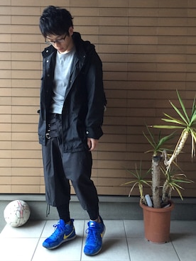 「niko and...（ニコアンド）のアイテム（マウンテンパーカー）」を使った、すぎやんまさん（メンズ・161cm）の冬コーディネート