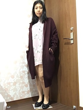 「coreのアイテム」を使った、Eri Suzukievaさん（レディース・157cm）の秋コーディネート