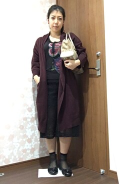 「DGRACE（ディグレース）のアイテム」を使った、Eri Suzukievaさん（レディース・157cm）の秋コーディネート