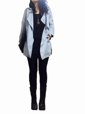 「initial（イニシャル）のアイテム（アクセサリー）」を使った、Kayさん（レディース・163cm）の秋コーディネート