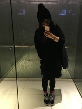 「A land（エーランド）のアイテム（ワンピース/ドレス）」を使った、Kayさん（レディース・165cm）の冬コーディネート