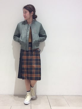 「O'NEILL（オニール）のアイテム」を使った、Chiharu Meguroさん（レディース・164cm）の秋コーディネート
