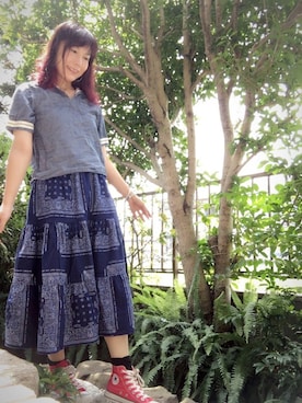 「SEVENDAYS=SUNDAY（セブンデイズサンデイ）のアイテム（アクセサリー）」を使った、みぅさん（レディース・156cm）の夏コーディネート