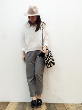 「BINDU（ビンドゥー）のアイテム」を使った、たなあきさん（レディース・158cm）の冬コーディネート