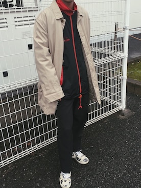 「アイテム（ジャージ）」を使った、K I K U D E N さん（メンズ・173cm・10代）の秋コーディネート