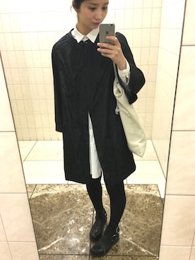 「PRADA（プラダ）のアイテム（ノーカラージャケット）」を使った、longcakeさん（レディース・165cm）の春コーディネート