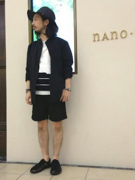 nanouniverse難波STAFFさん（メンズ・170cm）の夏コーディネート