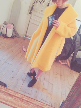 「撮影」｜「アイテム（その他アウター）」を使った、rikakoさん（レディース・169cm）の冬コーディネート