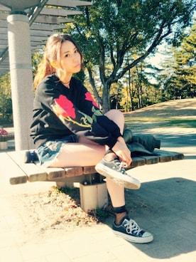「RCWB（アールシーダブリュービー）のアイテム（パンツ）」を使った、みーにゃんさん（レディース・157cm）の冬コーディネート