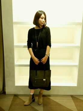 「サイドゴアブーツ」｜がんちゃんさん（レディース・168cm）の秋コーディネート