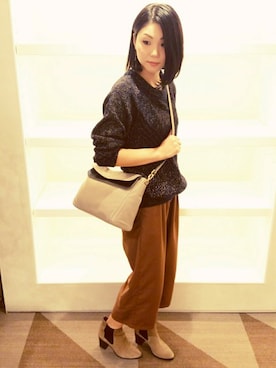 「サイドゴアブーツ」｜がんちゃんさん（レディース・168cm）の秋コーディネート