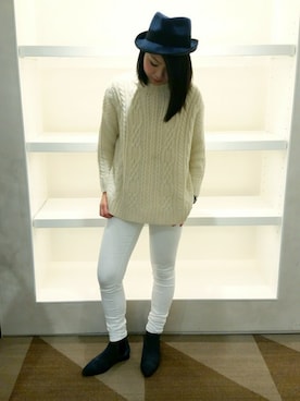 「サイドゴアブーツ」｜がんちゃんさん（レディース・168cm）の冬コーディネート