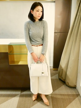 「リングハンドル」｜がんちゃんさん（レディース・168cm）の冬コーディネート