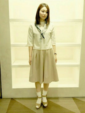 「ふんわり」｜がんちゃんさん（レディース・168cm）の春コーディネート