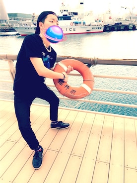 「present（プレゼント）のアイテム（キャップ）」を使った、Nさん（メンズ・171cm）の春コーディネート