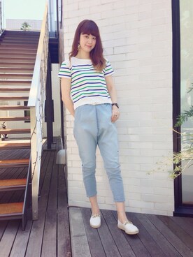 「Another Edition」｜「アイテム（その他シューズ）」を使った、chiharuさん（レディース・170cm）の夏コーディネート