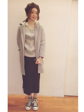 「Another Edition」｜「アイテム（その他アウター）」を使った、chiharuさん（レディース・170cm）の冬コーディネート