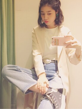「Another Edition」｜「アイテム（その他アウター）」を使った、chiharuさん（レディース・170cm）の春コーディネート