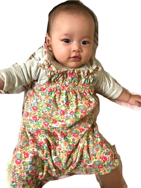 「flower」｜「アイテム（オールインワン・サロペット）」を使った、Sarah＊*さん（キッズ・70cm）の秋コーディネート