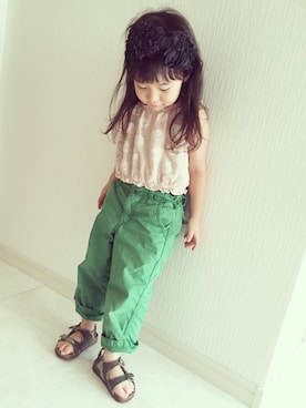 「Gemeaux（ジェモー）のアイテム」を使った、keikoさん（キッズ・90cm）の夏コーディネート